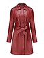 abordables Manteaux d&#039;Hiver-Femmes Manteau Coupe-vent Confortable Avec Poches Fermeture intégrale Mode street style Uni Extérieur Décontracté Quotidien Long Col Rabattu Coupe régulière manche longue Vêtements d&#039;extérieur Noir