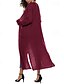preiswerte Strickjacken und Oberbekleidung-Damen Pullover Strickjacke Mode Streetwear Täglich Einfarbig Gerippt Öffnung vorne Tasche Gestrickt Langarm Lange Oberteile Stricken Ferien Ausgehen Wochenende Rosa Wein Herbst Winter