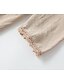 voordelige Boho-jurken-Dames Mini-jurk Boho-jurk Westerse kleding Klassiek Modern Buiten Vakantie Dagelijks Normale pasvorm Effen Lange mouw Spaghettibandjes Abrikoos Zomer