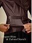 voordelige Elegante topjes-Dames Blouse Avondtops Elegant metallinen Stijlvol 3/4 mouw V-hals Normale tops Bruiloft gast Avond Feest Semi formeel strik voorkant Bruin Lente, Herfst, Winter, Zomer