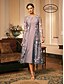 voordelige Jassen &amp; Trenchcoats-Dames Jas Ademend Kant Geborduurd Elegant Bloemig Formeel Bruiloft Feest Lang Ronde hals Ruim Passend Lange mouw bovenkleding Grijs roze Zwart Bordeaux Zomer Lente