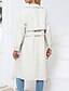 abordables Manteaux d&#039;Hiver-Femmes Manteau Confortable Boutons Mode street style Uni Extérieur Décontracté Quotidien Long Col Rabattu Coupe régulière manche longue Vêtements d&#039;extérieur Noir bleu marine Beige Automne Hiver