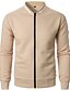 preiswerte Lässige Jacken-Herren Leichte Jacke Freizeitjacke Collegejacke Urlaub Täglich Tasche Spleißen Frühling Herbst Farbblock Mode Klassisch Stehkragen Regulär Waffelstoff Schwarz Weiß Wein Marineblau Khaki Jacken