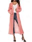 preiswerte Strickjacken und Oberbekleidung-Damen Pullover Strickjacke Mode Streetwear Täglich Einfarbig Gerippt Öffnung vorne Tasche Gestrickt Langarm Lange Oberteile Stricken Ferien Ausgehen Wochenende Rosa Wein Herbst Winter