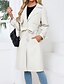 abordables Manteaux d&#039;Hiver-Femmes Manteau Confortable Boutons Mode street style Uni Extérieur Décontracté Quotidien Long Col Rabattu Coupe régulière manche longue Vêtements d&#039;extérieur Noir bleu marine Beige Automne Hiver