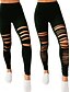 billige Ensfarvede leggings-Dame Leggins Hyggelige leggings Gade Afslappet Lang Høj Talje Vanlig Ribbet Åndbarhed Blød Mikroelastisk Yoga &amp; Danse Sko Gade Sort Grå Efterår Regulær