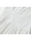 baratos Vestidos Estilo Boho-Mulheres Minivestido Vestido de decote Vestido Boho Vestido ocidental Moda Clássico Moderno Ao ar livre Férias Feriado Normal Tecido Sem Manga Com Alças Finas Branco Verão