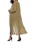 preiswerte Strickjacken und Oberbekleidung-Damen Pullover Strickjacke Mode Streetwear Täglich Einfarbig Gerippt Öffnung vorne Tasche Gestrickt Langarm Lange Oberteile Stricken Ferien Ausgehen Wochenende Rosa Wein Herbst Winter