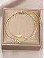 voordelige Damesarmband-Gouden enkelbandje met hartjesmotief voor dames – verstelbare ketting van legering, elegant minimalistisch ontwerp voor zomer, strand en vrijetijdskleding