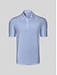 cheap Tops-Men&#039;s Golf Polo Shirt Blue Short Sleeve Top Golf Attire Clothes Outfits Wear Apparel