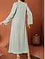 economico Matrimonio Informale / Di Giorno-Linea ad A Abito da cerimonia per signora Elegante Scollo a V Lunghezza al pavimento Chiffon Manica Lunga con Cristalli 2025