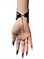 ieftine Accesorii de Halloween-Brățară de mână pentru femei cu pânză de păianjen pentru Halloween – lanț gotic din poliester negru cu design de păianjen pentru petreceri costumate și cosplay