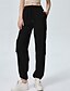 abordables pantalon cargo femme-Femmes Pantalons Cargo Slacks Streetwear Occasionnel Longueur complète Naturel Uni Avec Poches Conception à cordon élastique Doux Tenue quotidienne Week-end Noir Rouge Fuchsia Gris argenté Automne