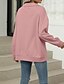 voordelige Textured Hoodies en Sweatshirts-Dames Trui-sweatshirt Sweatshirts Effen Streetwear Casual Lange mouw V-hals Normale tops Straat Feestdagen Uitgaan Zwart Blozend Roze Licht Grijs Licht Blauw Herfst Winter