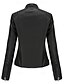 economico Giacche da Donna-Per donna Giacca in Ecopelle Confortevole Tasca Cerniera completa Moda Stile da Strada Semplice All&#039;aperto Casual Quotidiano Regolare Collo alla coreana Vestibilità regolare Manica Lunga Capispalla