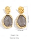 abordables Pendiente de mujer-Pendientes colgantes irregulares de resina para mujer: joyas llamativas de aleación de oro texturizado para fiestas, bodas y atuendos casuales y elegantes.