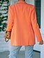 preiswerte Blazer &amp; Anzüge-Damen Blazer Bequem Atmungsaktiv Tasche Mode Modern Einfach Arbeit Täglich Regulär Umlegekragen Normale Passform Langarm Oberbekleidung Rosa Orange Grün Frühling Herbst