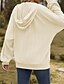 economico Felpe e Sweatshirt Texturizzati-Per donna Felpa con texture Felpe con cappuccio Semplice Streetwear Casual Manica Lunga Con Cappuccio Top Regolari Streetwear Ferie Uscire Cerniera Tasca Rosa chiaro Nero Vino Blu marino Blu Autunno