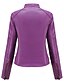economico Giacche da Donna-Per donna Giacca in Ecopelle Confortevole Tasca Cerniera completa Moda Stile da Strada Semplice All&#039;aperto Casual Quotidiano Regolare Collo alla coreana Vestibilità regolare Manica Lunga Capispalla