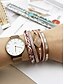 baratos Pulseira Feminina-Pulseira feminina boêmia – pulseira magnética de couro sintético multicamadas com pingentes de liga e pedra turquesa para uso casual, festas ou presentes