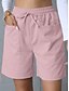 ieftine Pantaloni scurti-Pentru femei chinez Pantaloni Scurți De Bază Casual Scurt Talie Înaltă Simplu Buzunar Curea elastică Confortabil Απαλό Comfortabil Strech În aer liber Stradă Caisă Alb Roz Îmbujorat Albastru piscină