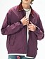 baratos Jaquetas Casuais-Homens jaqueta leve Jaqueta Carga Jaqueta casual Férias Diário A Prova de Vento Jaqueta Corta-Vento Bolsos Outono Inverno Tecido Moda Clássico Colarinho Chinês Padrão Preto Branco Roxo Verde Casaco