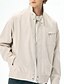 abordables Chaquetas Informales-Hombre Chaqueta ligera Chaqueta casual Vacaciones Diario Cortavientos Bolsillo Primavera Otoño Plano Moda Clásico Escote Chino Regular Albaricoque Negro Morado Verde Trébol Caqui Chaquetas