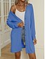 economico Cappotti &amp; Trench-Per donna Giacca Casual Confortevole Traspirante Bottoni Casual Semplice Vacanza Streetwear Casuale Abbigliamento quotidiano Monopetto Lungo Scollo a V Vestibilità regolare Manica Lunga Capispalla