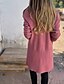 billiga Trenchcoats-Dam Kappa Bekväm Ficka Mode Slät Gata Helgdag Cardigan Lång Nedvikt Normal Långärmad Ytterkläder Svart Rodnande Rosa Mörkgrön Höst Vinter