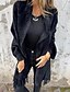 abordables Manteaux d&#039;Hiver-Femmes Manteau Chaud Confortable Gland Mode Moderne Occasionnel Uni Sortir Week-end Ouvert devant Régulier Sans Col Coupe régulière manche longue Vêtements d&#039;extérieur Noir Blanche Rouge Automne Hiver