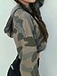 economico Negozio Grafico Felpe &amp; Cappucci-Per donna Felpa con cappuccio Mimetico Streetwear Casual Manica Lunga Con Cappuccio Top Regolari Streetwear Ferie Stampato Verde Autunno Inverno