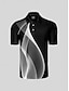 cheap Tops-Men&#039;s Golf Polo Shirt Black Short Sleeve Top Golf Attire Clothes Outfits Wear Apparel