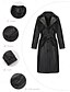 abordables Manteaux d&#039;Hiver-Femmes Manteau Confortable Boutons Mode street style Uni Extérieur Décontracté Quotidien Long Col Rabattu Coupe régulière manche longue Vêtements d&#039;extérieur Noir bleu marine Beige Automne Hiver