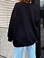 billige Teksturert hettegensere og sweatshirt-Dame Genser med genser Gensere عادي Gatemote Fritid Langermet Crew-hals Vanlige topper Gate Ferie Ut på byen Svart Rosa Brun Høst Vinter