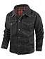 abordables Chaquetas Cargo-Hombre Chaqueta ligera Chaqueta casual Chaqueta de mezclilla Vacaciones Diario Bolsillo Otoño Invierno Plano Moda Clásico Diseño Regular Negro Marrón Verde Trébol Azul Oscuro Azul claro Chaquetas