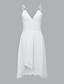baratos Vestidos Estilo Boho-Mulheres Minivestido Vestido de decote Vestido Boho Vestido ocidental Moda Clássico Moderno Ao ar livre Férias Feriado Normal Tecido Sem Manga Com Alças Finas Branco Verão