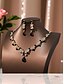 abordables Collar de mujer-Elegante collar y pendientes chapados en oro para mujer con brillantes cristales en forma de lágrima: joyería de lujo para bodas, fiestas y eventos formales.