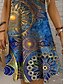 ieftine Rochii boho-Pentru femei Rochie Mini Rochie de Vară Rochie A line Rochie de vară Vacanță Casual Boho Petrecere Concediu Dată Fit regulat Grafic Geometric Damasc Boho Paisley Fără manșon În U Scoateți gâtul