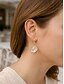 abordables Boucle d&amp;#39;oreille pour femme-Boucles d&#039;oreilles pendantes élégantes en forme de rose pour femme – alliage plaqué or avec pétales nacrés, style vintage romantique, idéales pour les mariages, les fêtes et les occasions formelles