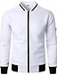 preiswerte Lässige Jacken-Herren Leichte Jacke Freizeitjacke Collegejacke Urlaub Täglich Tasche Spleißen Frühling Herbst Farbblock Mode Klassisch Stehkragen Regulär Waffelstoff Schwarz Weiß Wein Marineblau Khaki Jacken