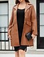 voordelige Winterjassen-Dames Jas Comfortabel Knop Modieus Street Style Effen Buiten Casual / Dagelijks Lang Strijkijzer Normale pasvorm Lange mouw bovenkleding Zwart Bordeaux Kameel Herfst Winter