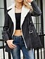 abordables Vestes Sherpa-Femmes Veste en Polaire Confortable Fermeture intégrale Mode street style Uni Extérieur Décontracté Quotidien Régulier Col Rabattu Coupe régulière manche longue Vêtements d&#039;extérieur Noir Bleu Chameau