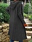 preiswerte Strickjacken und Oberbekleidung-Damen Pullover Strickjacke Mode Streetwear Täglich Einfarbig Gerippt Mit Kapuze Gestrickt Langarm Lange Oberteile Stricken Ferien Ausgehen Wochenende Schwarz Wein Herbst Winter