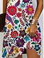 cheap Floral Dress-Women&#039;s Midi Dress Casual Dress T Shirt Dress Tee Dress Sundress A Line Dress Vacation Casual Beach Beach Regular Fit Floral Graphic Short Sleeve V Neck Yellow Red Blue Purple Summer Spring