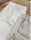 baratos perna larga e cintura alta-Mulheres Perna larga chinês Estilo Étnico Básico Casual Comprimento total Cintura Média Tecido Bolsos Conforto Exterior Sem Elasticidade Casual Diário Preto Branco Verde Cáqui Verão Primavera Normal