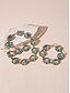 baratos Colar Feminino-gargantilha vintage banhada a ouro feminina com pulseira de cristal azul e brincos pendentes combinando - joia elegante para festas, coquetéis e eventos noturnos