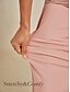 baratos calças femininas de festa-Mulheres Atrevido Calças retas Elegante à moda Estilo Clássico Comprimento total Cintura Média Côr Sólida Cintura elástica Com Stretch Casamento Férias Festa Rosa avermelhado Primavera / Outono