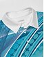 abordables Hauts-Homme T-shirt POLO Bleu Manche Courte Top Tenue de golf Vêtements Tenues Porter des vêtements