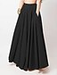 billige Ensfarvede nederdele-Dame Skjørte Mode Maxi Alm. taljede Nederdele Vanlig Flettet Lomme Mikroelastisk Ferierejse I-byen-tøj Sort Gul Rød Sommer Polyester