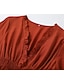ieftine Rochii Boho-Pentru femei Rochii Midi Rochie Boho Rochie occidentală Modă Modern În aer liber Vacanță Concediu Fit regulat Simplu Manșon Lung În V Portocaliu Vară